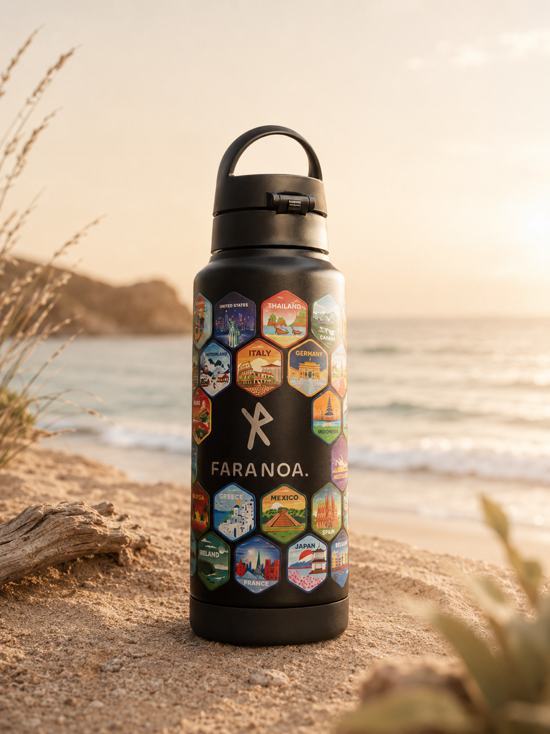 BPA FREE, PLASTIC FREE, REFILL READY
