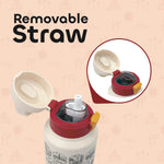 White Travel Bottle with Stickers