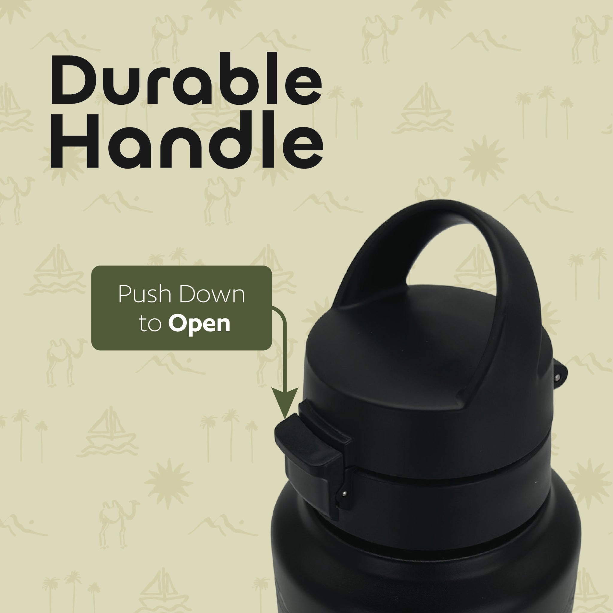 Black Travel Bottle with Stickers