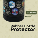 Black Travel Bottle with Stickers
