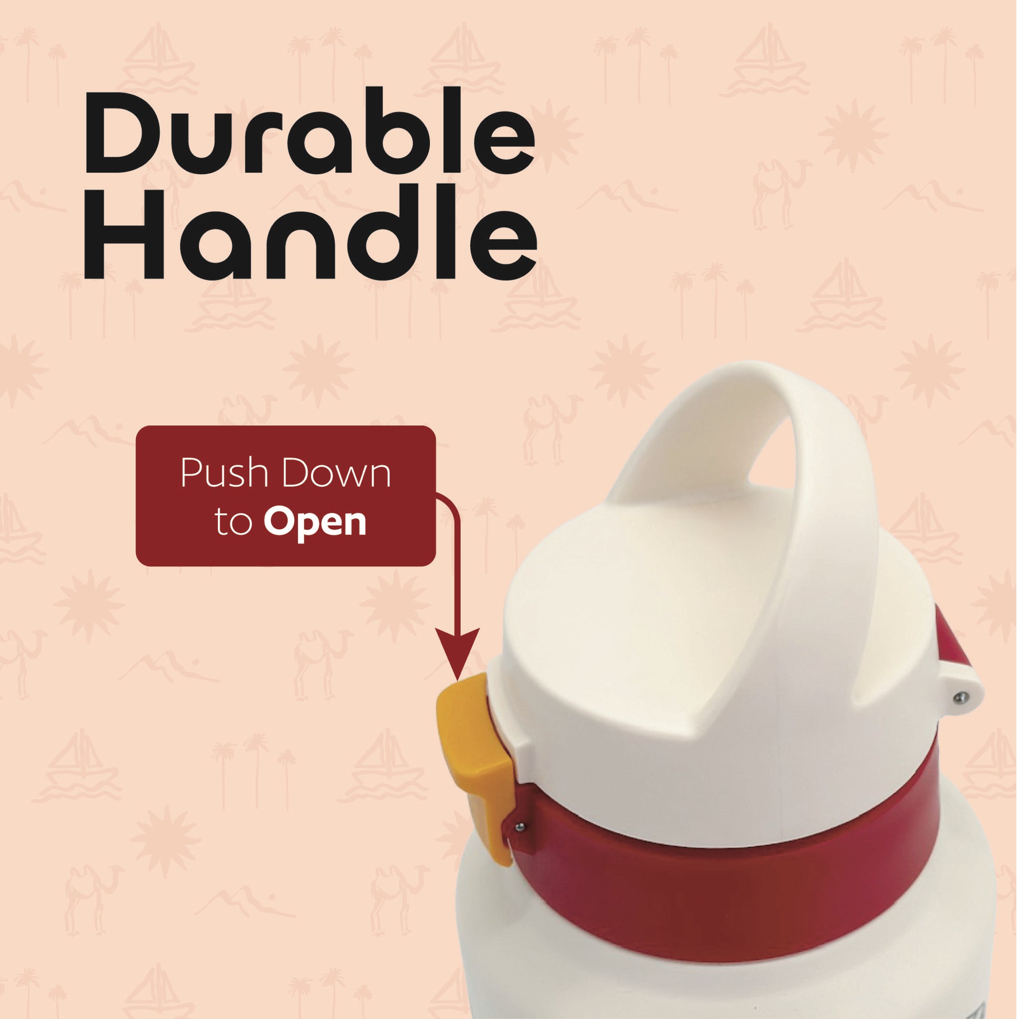 White Travel Bottle with Stickers