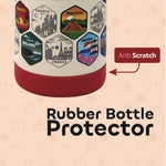 White Travel Bottle with Stickers